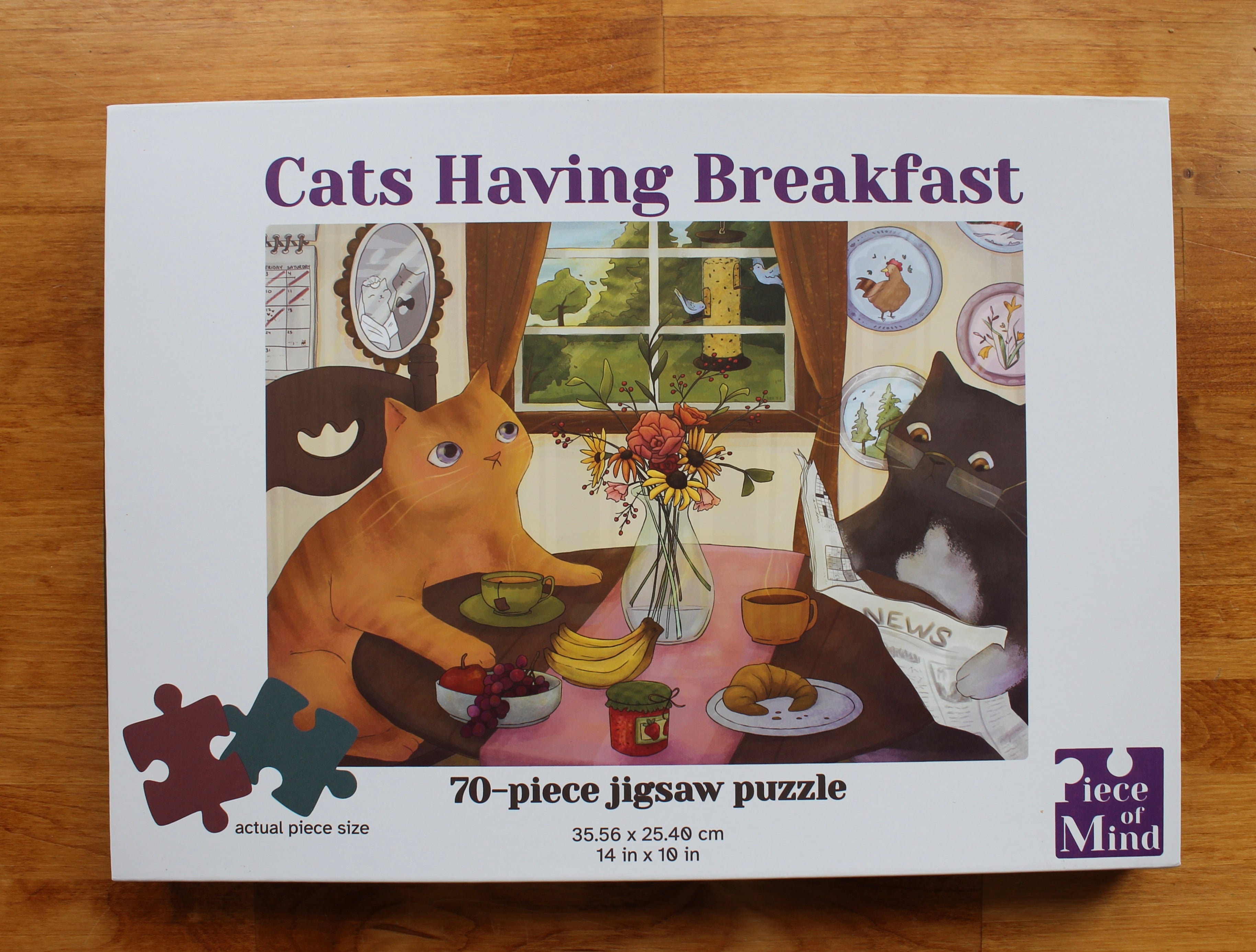 Cats Having Breakfast | 70-Piece Jigsaw Puzzle