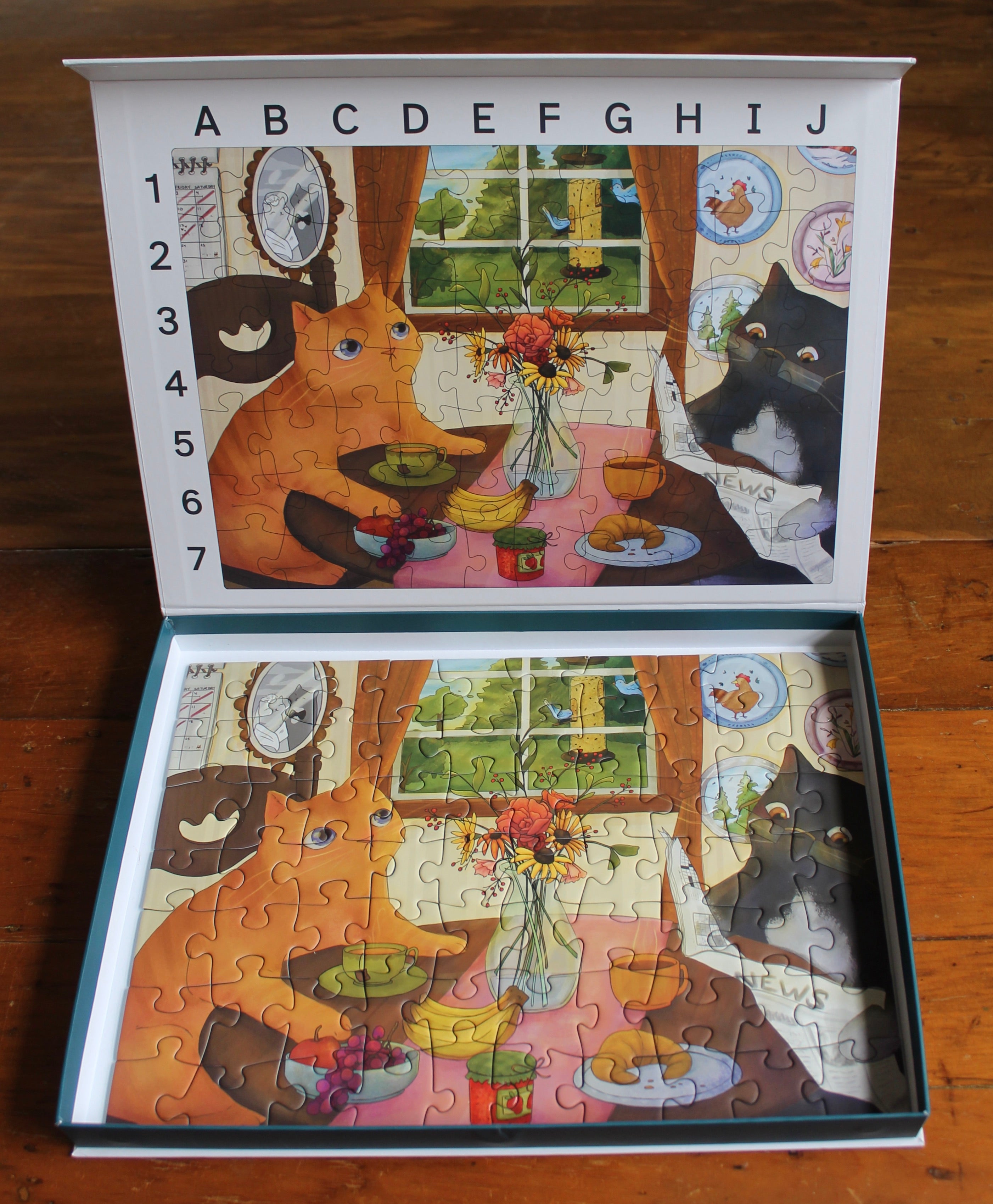 Cats Having Breakfast | 70-Piece Jigsaw Puzzle