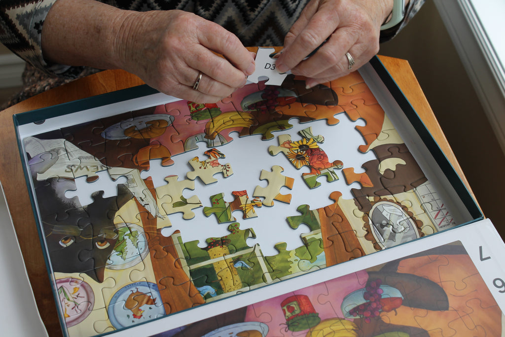 Cats Having Breakfast | 70-Piece Jigsaw Puzzle